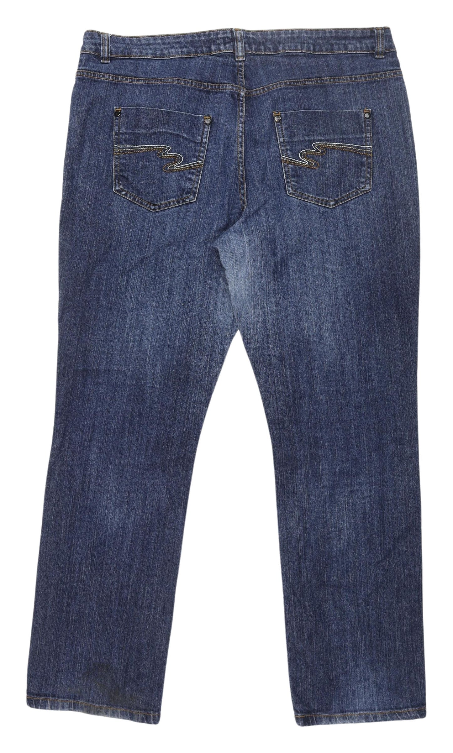 H&M Men's Blue Straight Jeans Size 22 Regular Fit