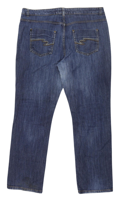 H&M Men's Blue Straight Jeans Size 22 Regular Fit