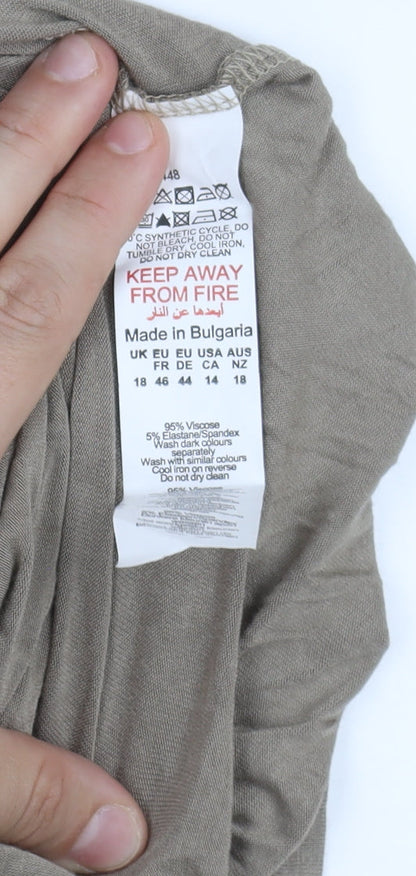 PrettyLittleThing Beige Halter Maxi Dress Size 18