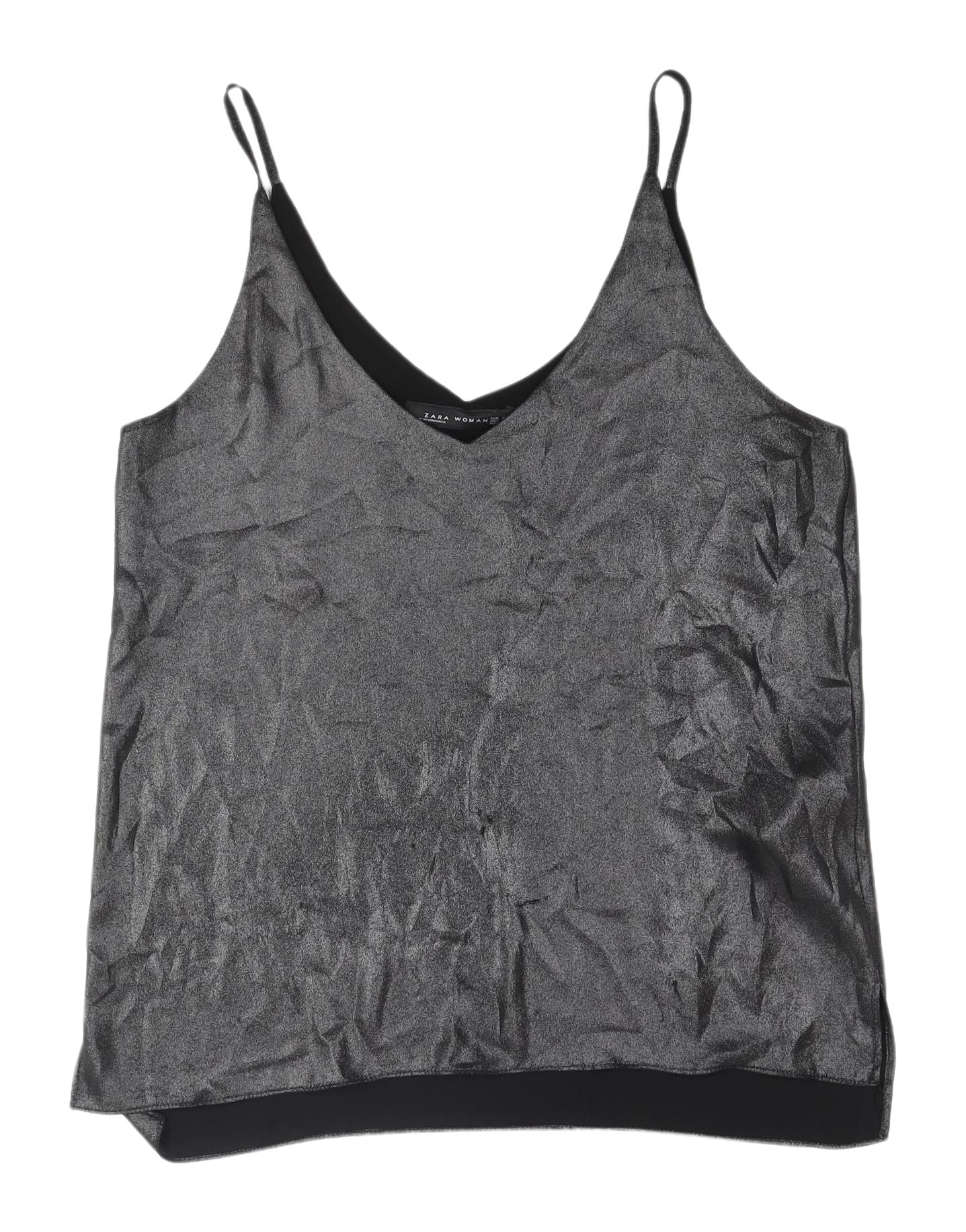 Womens UK Size S Zara Black Basic Camisole