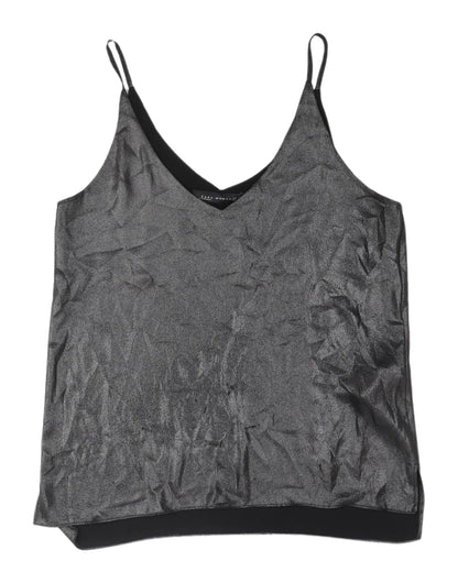 Womens UK Size S Zara Black Basic Camisole