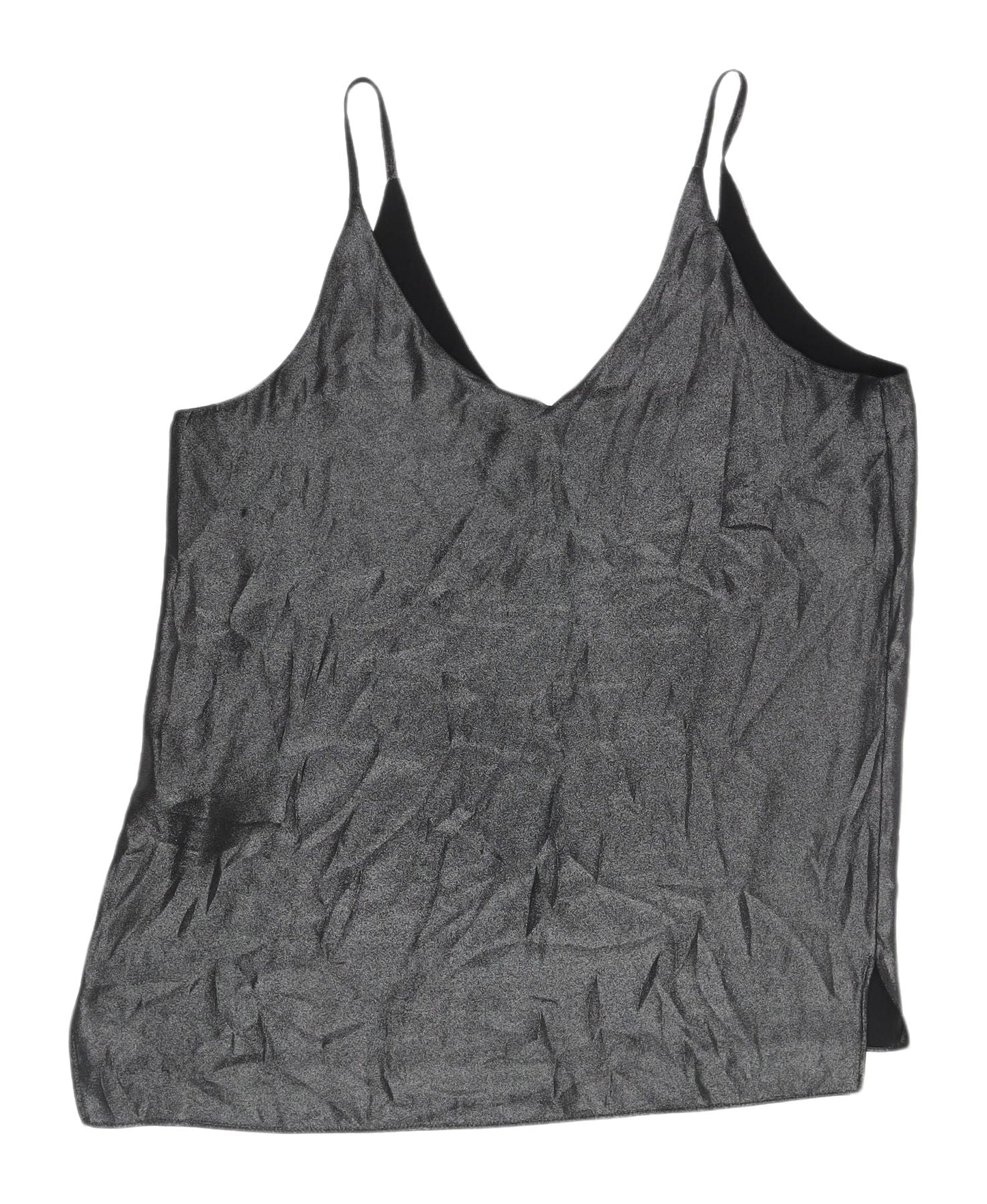 Womens UK Size S Zara Black Basic Camisole