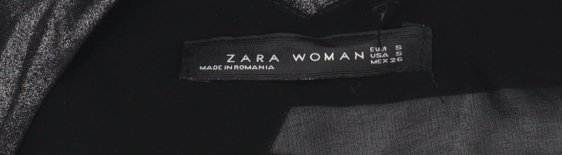 Womens UK Size S Zara Black Basic Camisole