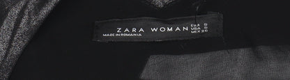 Womens UK Size S Zara Black Basic Camisole