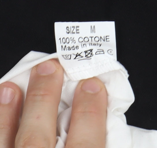 I Saw It First Women's Black White Ruffle Blouse M Casual