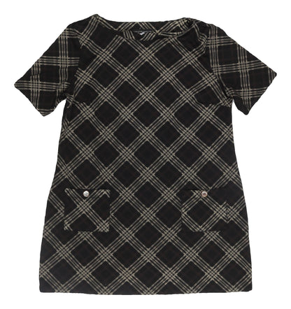 Dorothy Perkins Women's Black Plaid Shift Dress Size 18