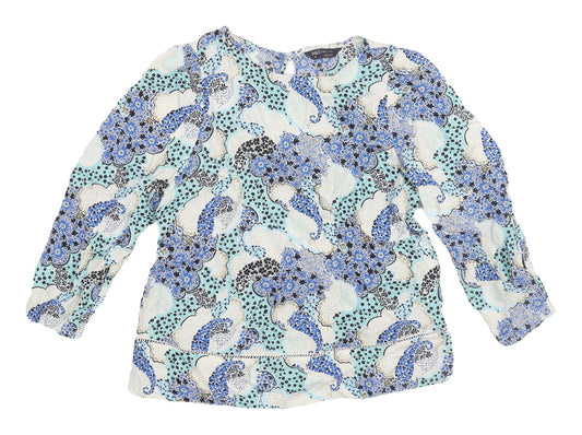 Womens UK Size 10 Marks and Spencer Multicoloured Basic Blouse