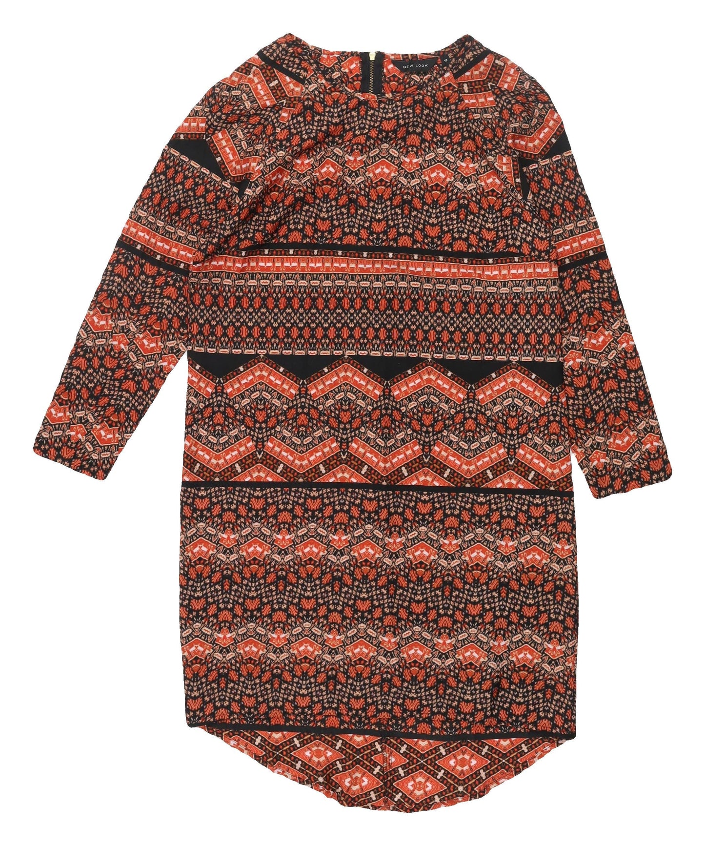 New Look Women's Multicoloured Shift Dress Size 10