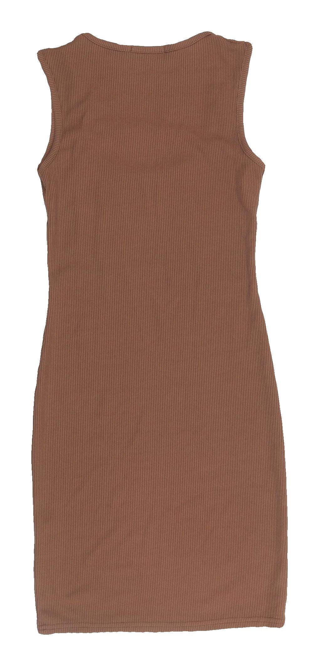 PrettyLittleThing Brown Bodycon Mini Dress UK 4