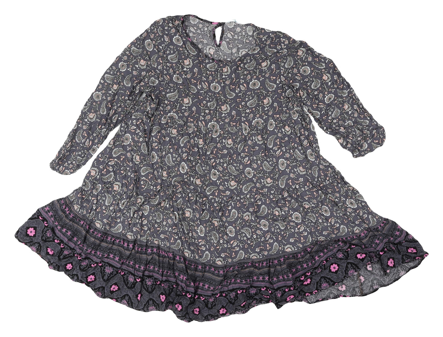 Blue Vanilla Women's Paisley A-Line Dress, M, Multicoloured