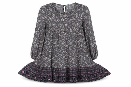 Blue Vanilla Women's Paisley A-Line Dress, M, Multicoloured