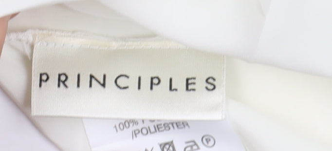 Womens UK Size 12 Principles Ivory Basic Blouse