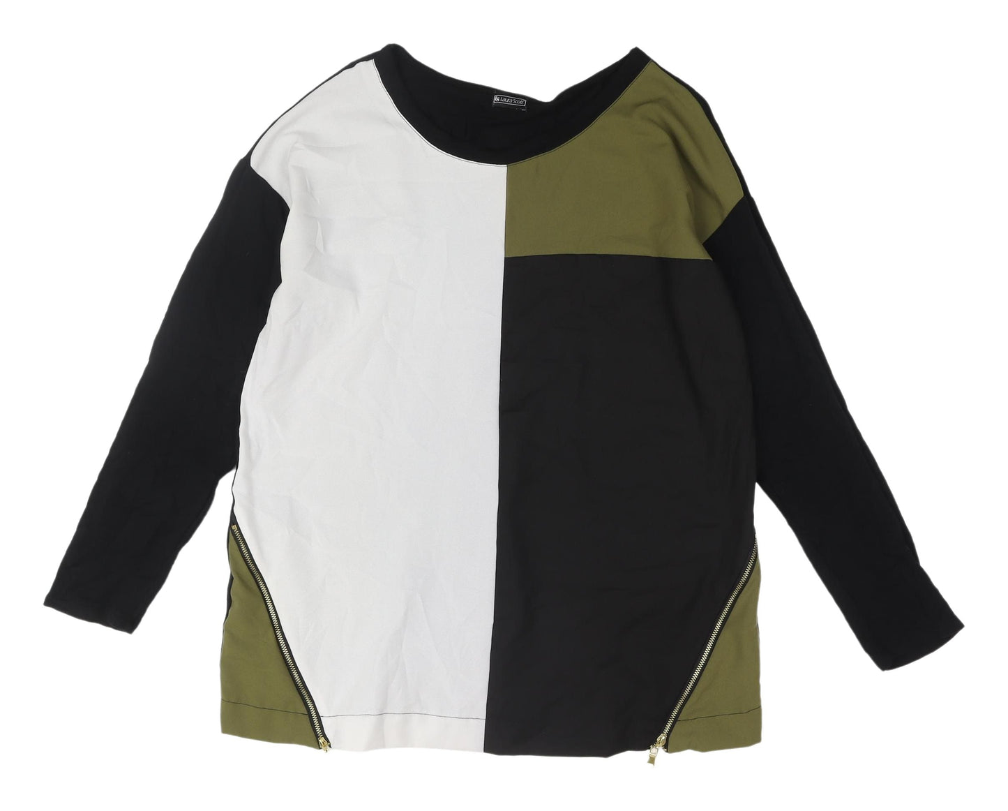 Womens UK Size 14 Laura Scott Multicoloured Basic Blouse