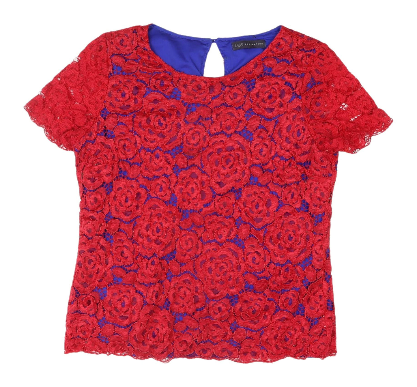 Womens UK Size 12 Marks and Spencer Red  Blouse