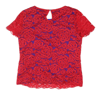 Womens UK Size 12 Marks and Spencer Red  Blouse