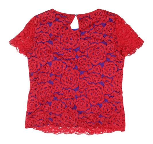 Womens UK Size 12 Marks and Spencer Red  Blouse