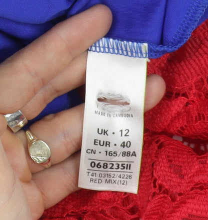 Womens UK Size 12 Marks and Spencer Red  Blouse