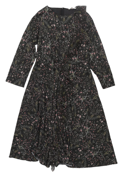 Modern Rarity Women's Black Floral Wrap Dress Size 8