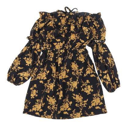 In The Style Women's Black Floral A-Line Dress