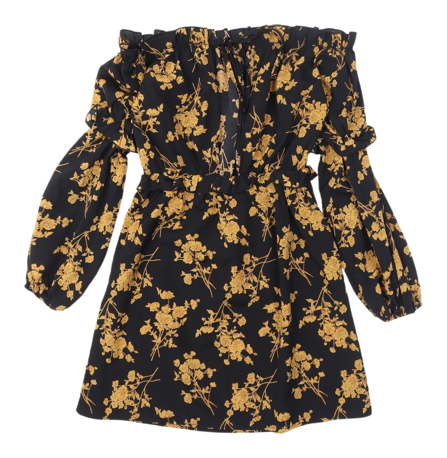 In The Style Women's Black Floral A-Line Dress