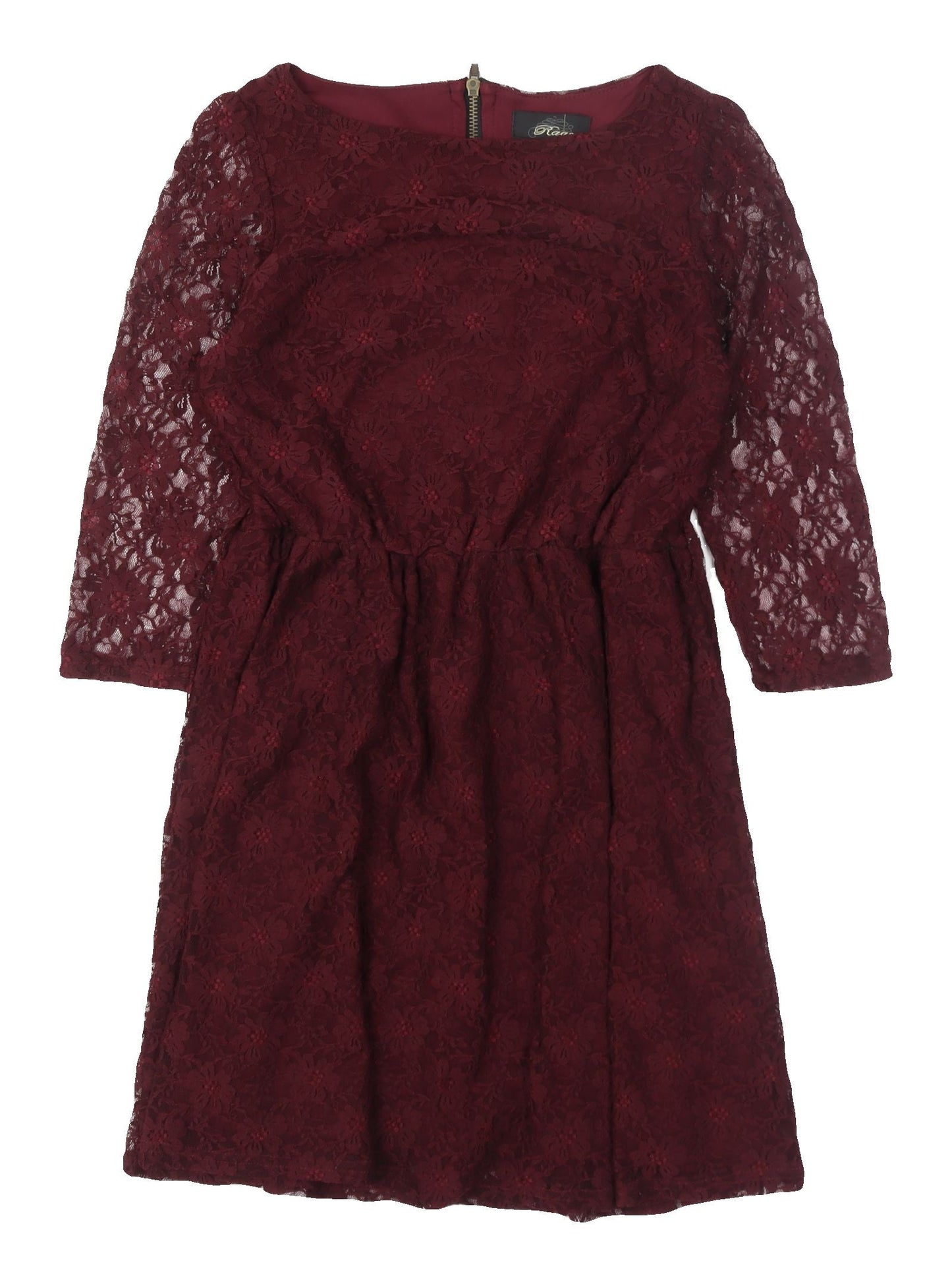 Rage Women's Red Lace Fit & Flare Knee Dress Size 8