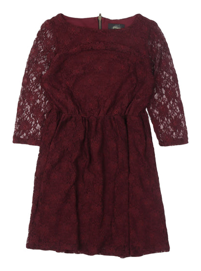 Rage Women's Red Lace Fit & Flare Knee Dress Size 8