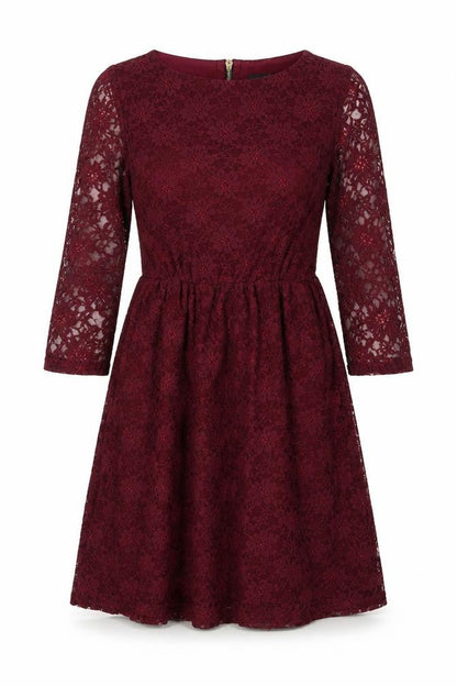 Rage Women's Red Lace Fit & Flare Knee Dress Size 8