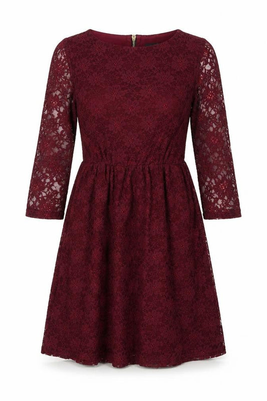 Rage Women's Red Lace Fit & Flare Knee Dress Size 8