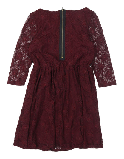 Rage Women's Red Lace Fit & Flare Knee Dress Size 8