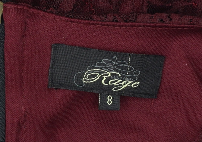 Rage Women's Red Lace Fit & Flare Knee Dress Size 8