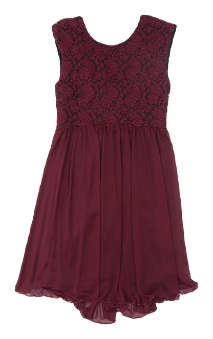 River Island Women's Red Lace A-Line Dress, Size 8