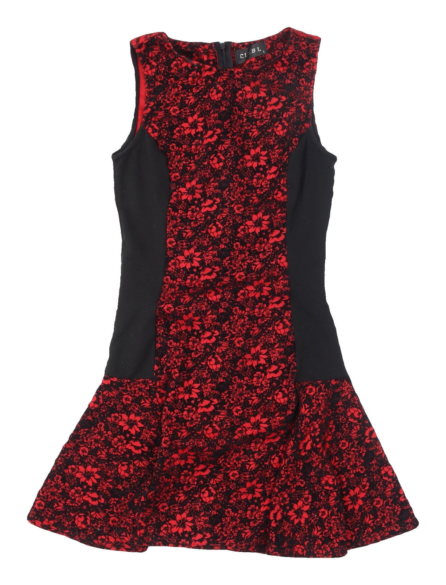 C.L.U.B.L Women's Red Floral Fit & Flare Dress Size 12