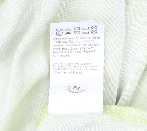 Womens UK Size 10 River Island Yellow Wrap Blouse
