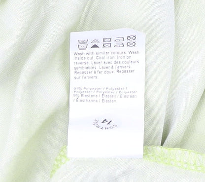 Womens UK Size 10 River Island Yellow Wrap Blouse