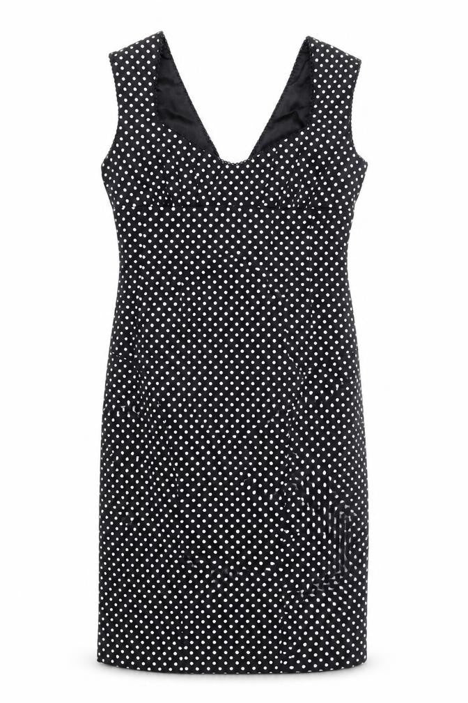 Warehouse Women's Black Polka Dot Bodycon Dress