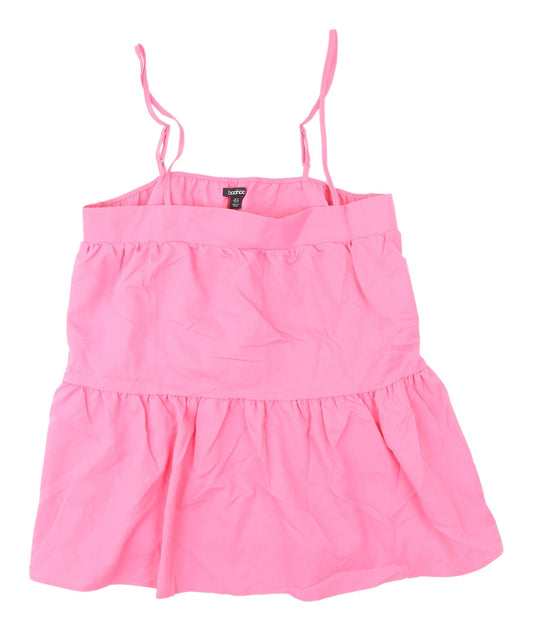 Boohoo Women's Pink Camisole Tank, Size 18, Sleeveless
