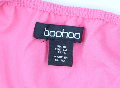 Boohoo Women's Pink Camisole Tank, Size 18, Sleeveless