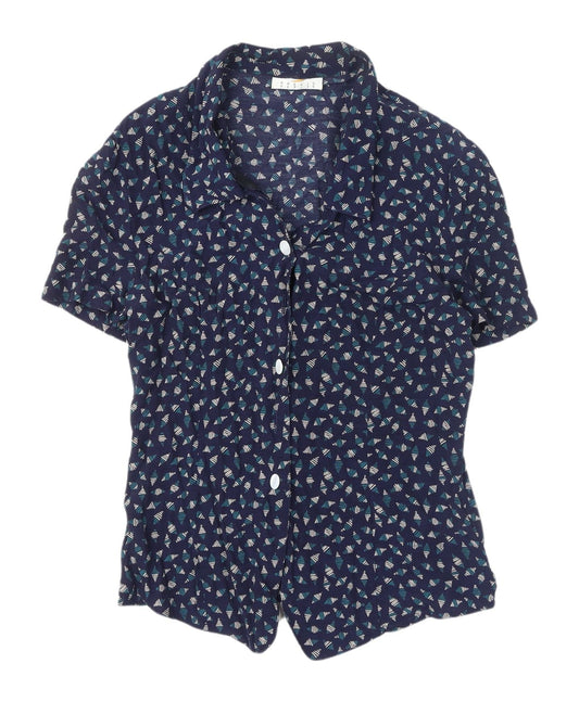 Precis Petite Women's Multicoloured Geometric Button-Up Shirt