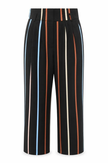 Womens UK Size 8 Miss Selfridge Regular Fit Cropped Black Trousers