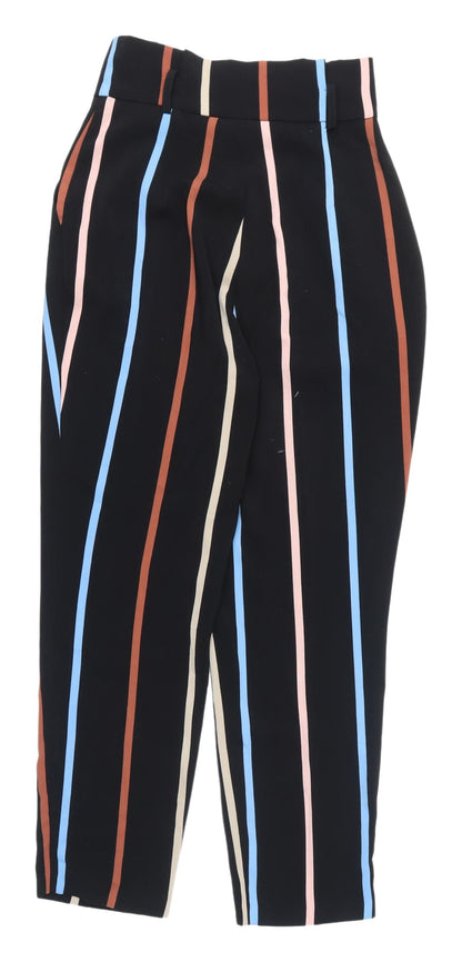 Womens UK Size 8 Miss Selfridge Regular Fit Cropped Black Trousers