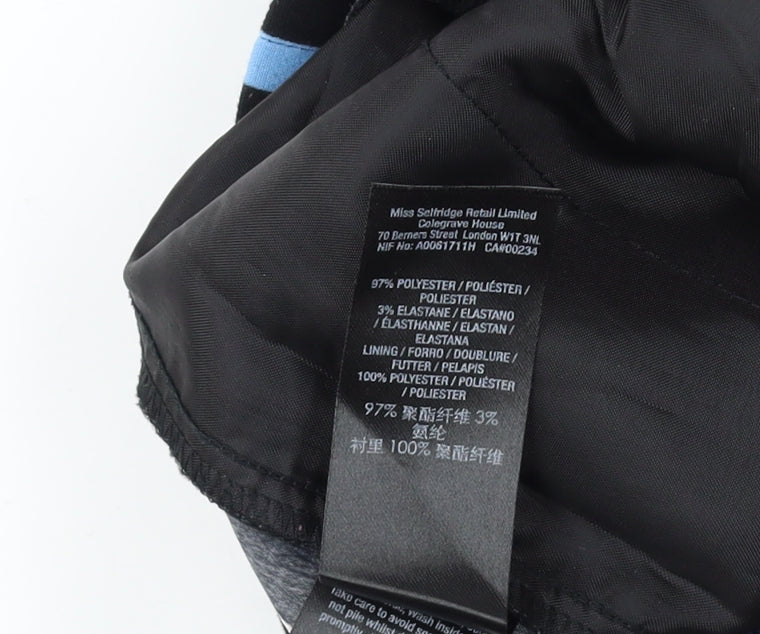 Womens UK Size 8 Miss Selfridge Regular Fit Cropped Black Trousers