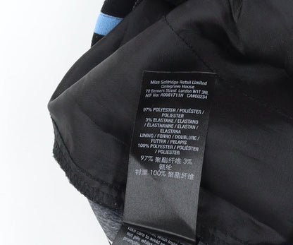 Womens UK Size 8 Miss Selfridge Regular Fit Cropped Black Trousers
