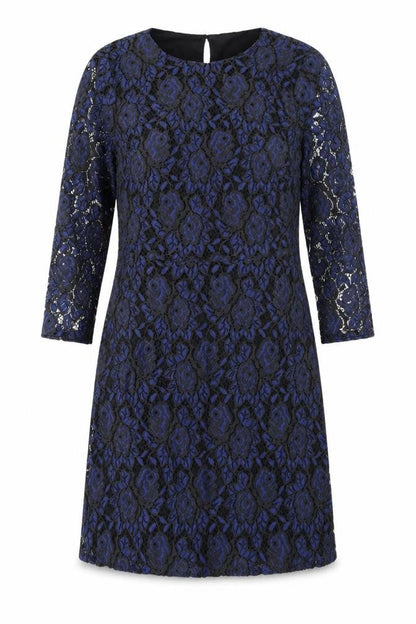 Oasis Women's Blue Floral Lace Sheath Dress Size 10