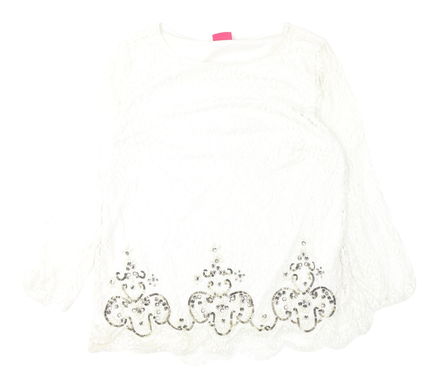 Womens UK Size 14 Together White Tunic Blouse