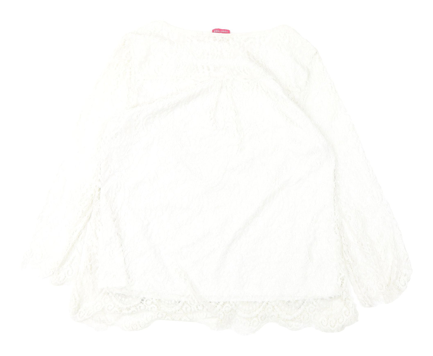 Womens UK Size 14 Together White Tunic Blouse