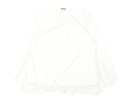 Womens UK Size 14 Together White Tunic Blouse