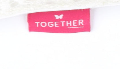 Womens UK Size 14 Together White Tunic Blouse