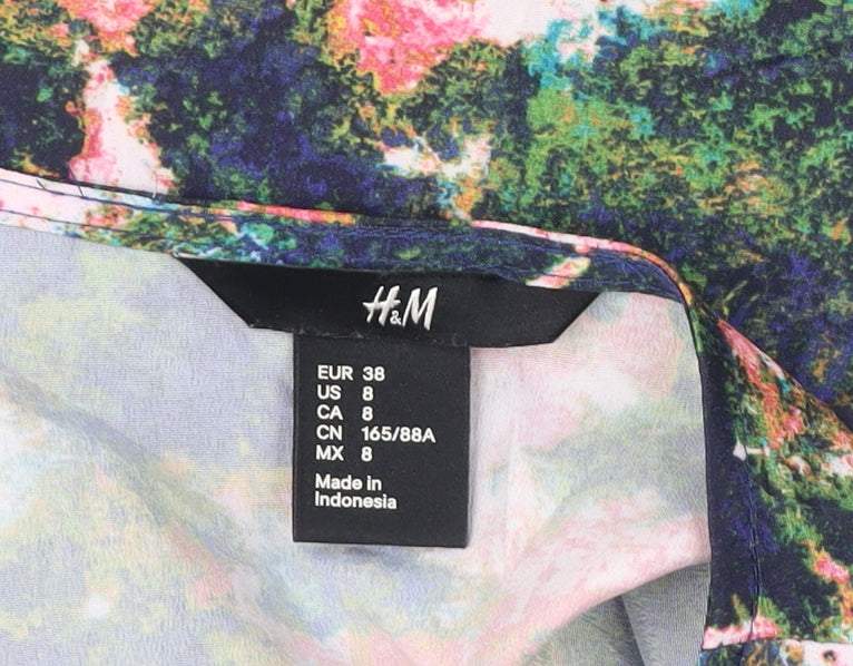 Womens UK Size 10 H&M Multicoloured Basic Tank