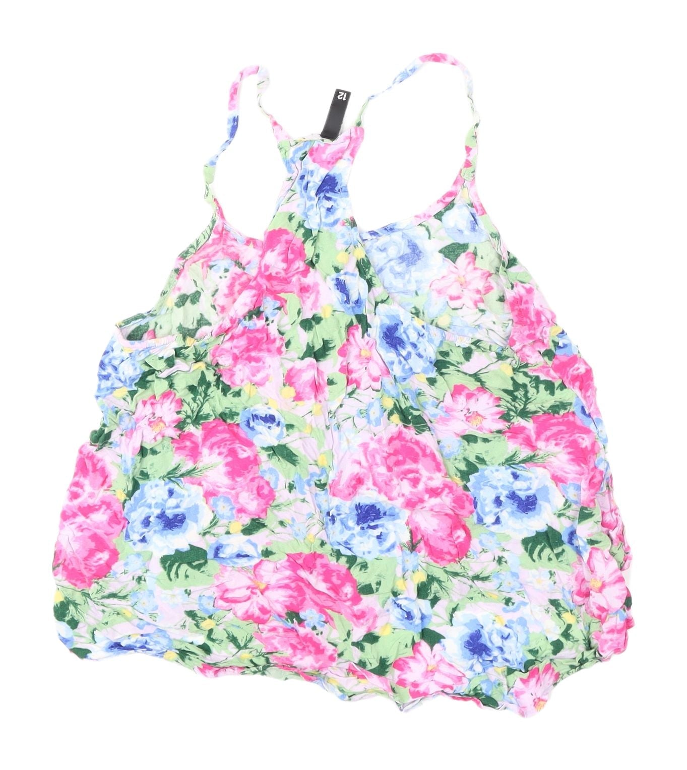 Womens UK Size 12 Divided Multicoloured Camisole Tank