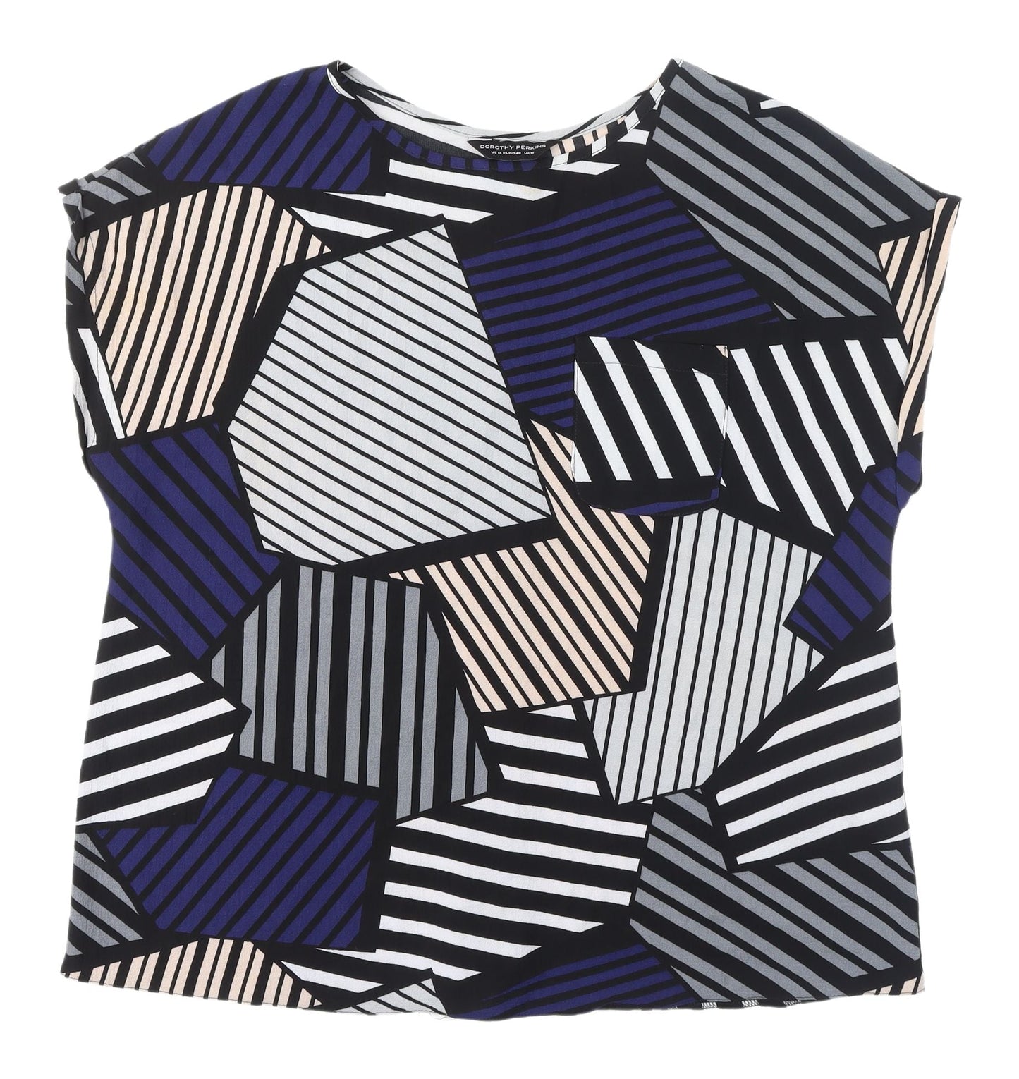 Womens UK Size 18 Dorothy Perkins Multicoloured Basic Blouse